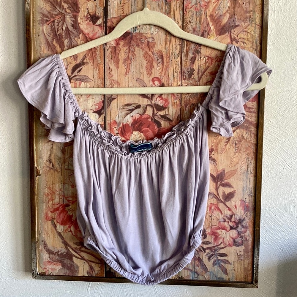 SHORE BRAND BLOUSE CROP TOP
